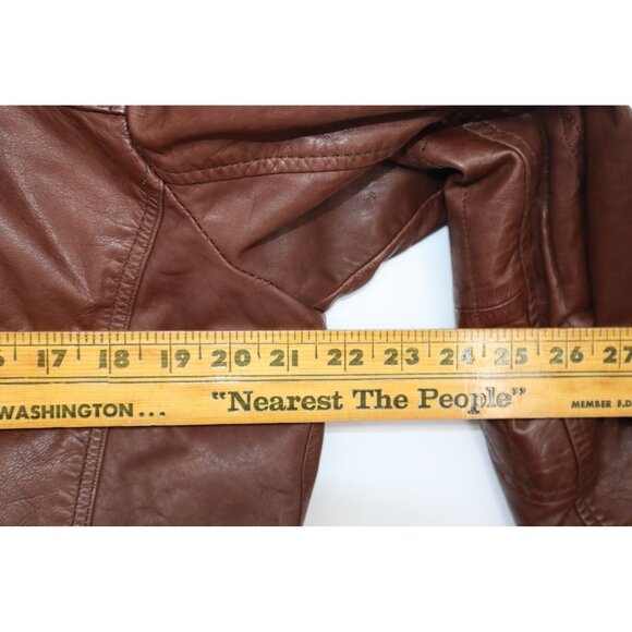 Marc New York Andrew Marc Mens Leather Jacket Size M Full-Zip Front With Pockets - Picture 3 of 16